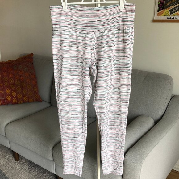 La Vie En Rose Other - La Vie En Rose Pajama Pants Multicoloured Striped Wide Tummy Band Womens Medium